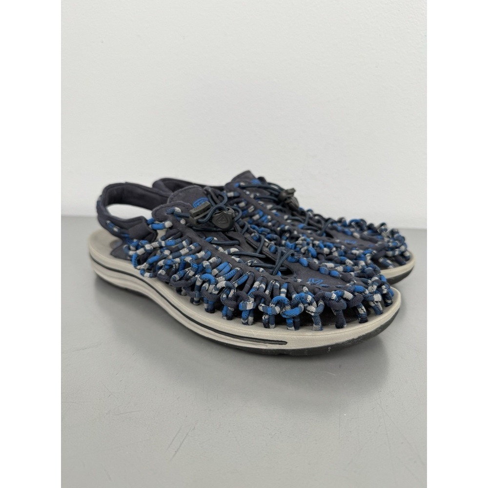Keen Uneek Sandals Mens 9 Blue Gray Paracord Shoes Hiking Fishing Beach Boat